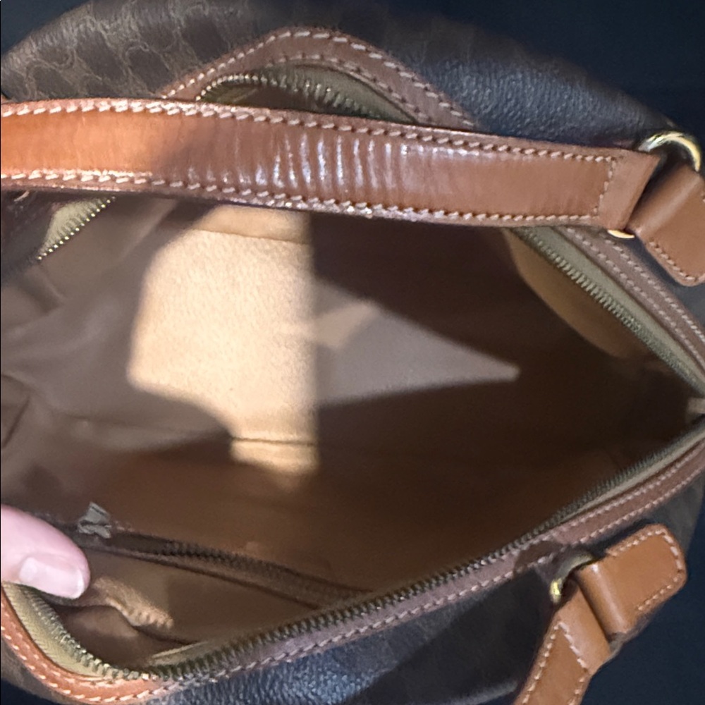 Elegant Brown Patterned Satchel - image 4